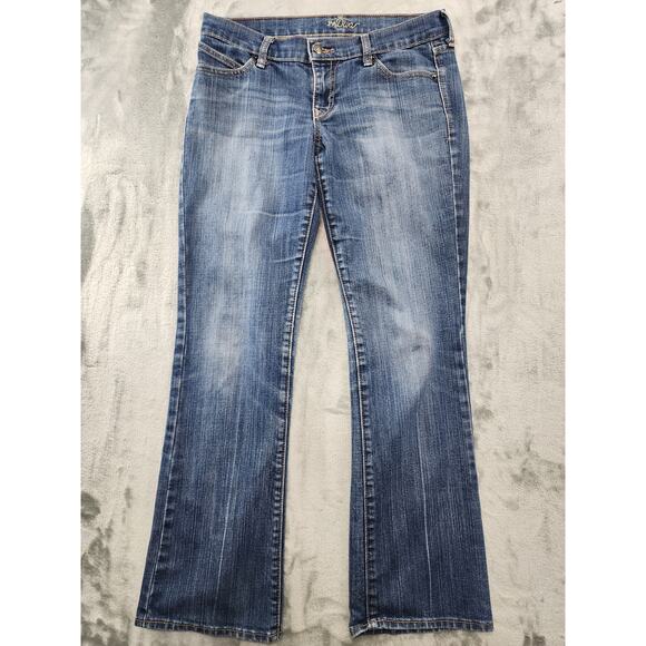 Old Navy Jeans Womens 6 Blue The Diva Low Rise Bootcut Stretch Denim Medium Wash - Picture 1 of 10
